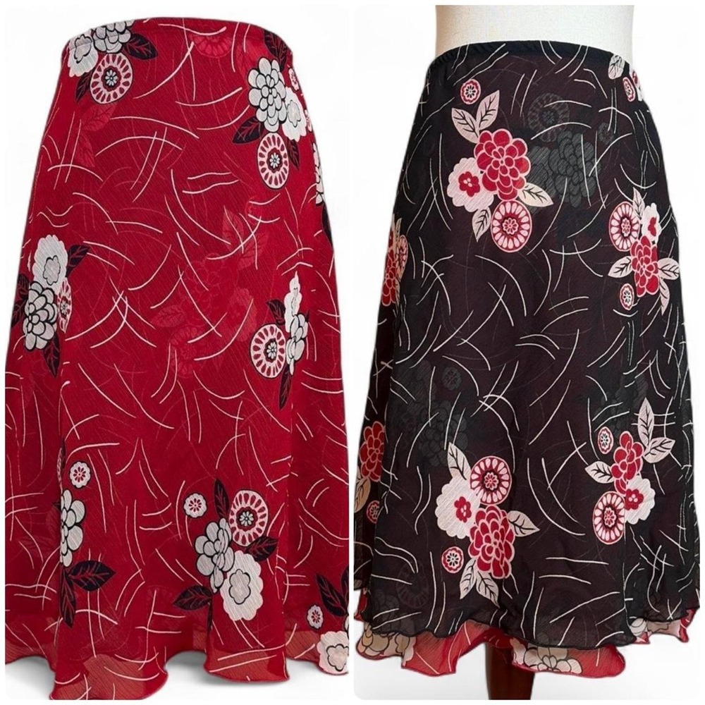 Vintage Y2k Reversible Floral Skirt